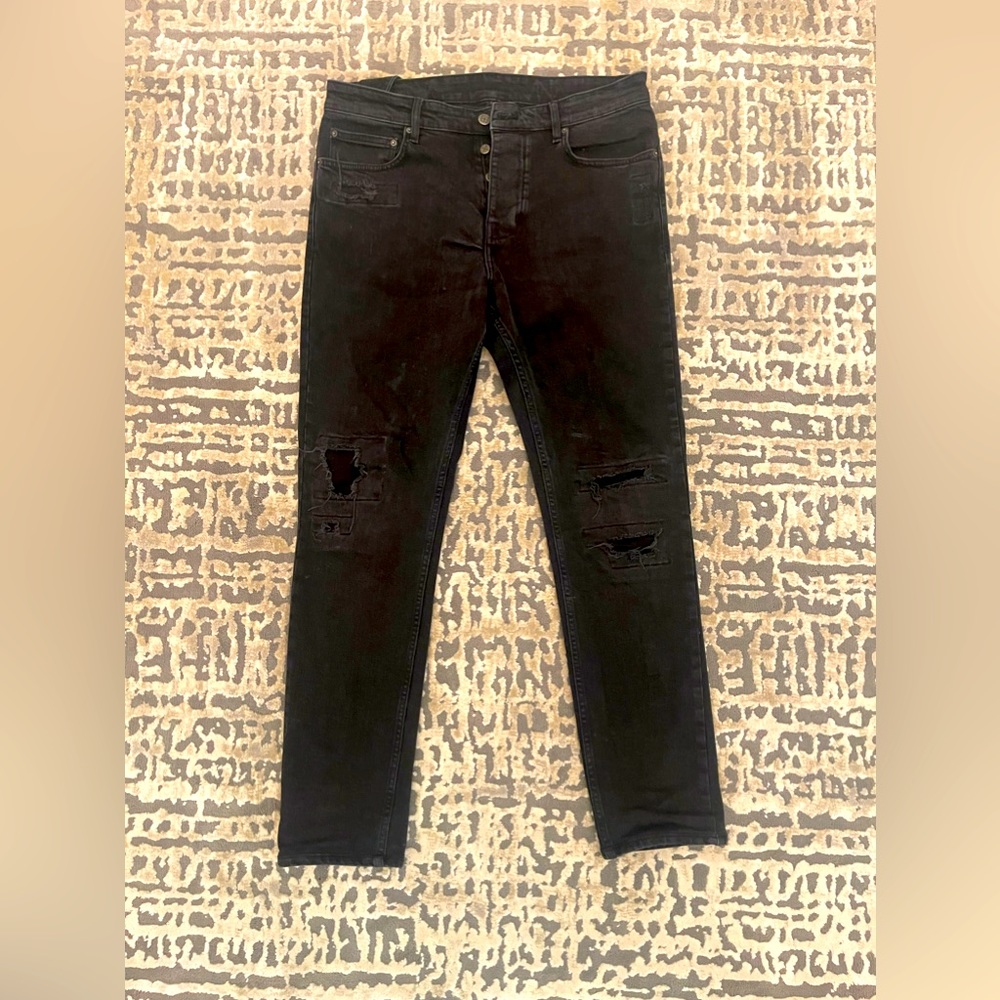 Ksubi Chitch Trashed Black Jeans Size 34x30 100% Authentic Like New